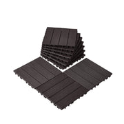 Interlocking Deck Tiles, 10 Pack,12"x12" 10 sq. ft Plastic Waterproof Outdoor Flooring All Weather Use, Patio V952-HDDBSL4TBTSZNBR2SV0