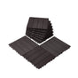 Interlocking Deck Tiles, 10 Pack,12"x12" 10 sq. ft Plastic Waterproof Outdoor Flooring All Weather Use, Patio V952-HDDBSL4TBTSZNBR2SV0
