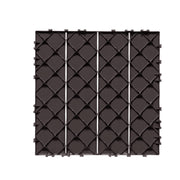 Interlocking Deck Tiles, 10 Pack,12"x12" 10 sq. ft Plastic Waterproof Outdoor Flooring All Weather Use, Patio V952-HDDBSL4TBTSZNBR2SV0