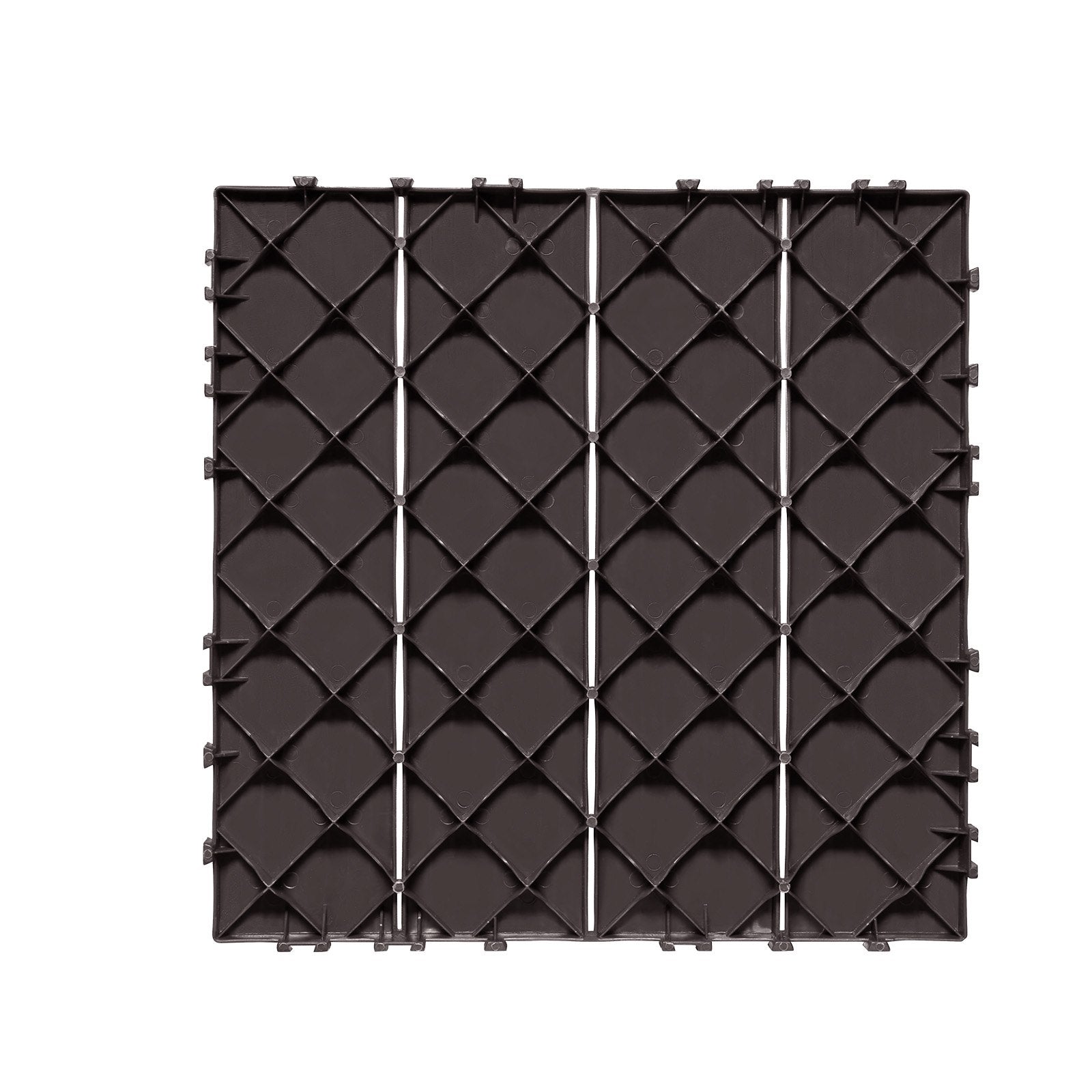 Interlocking Deck Tiles, 10 Pack,12"x12" 10 sq. ft Plastic Waterproof Outdoor Flooring All Weather Use, Patio V952-HDDBSL4TBTSZNBR2SV0