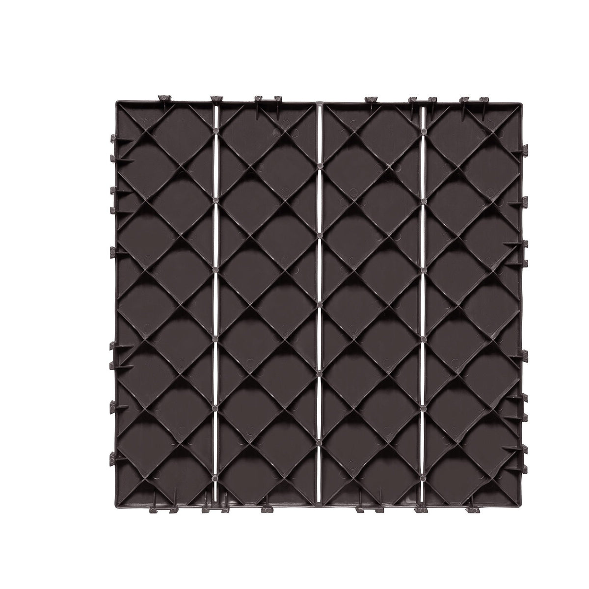 Interlocking Deck Tiles, 10 Pack,12"x12" 10 sq. ft Plastic Waterproof Outdoor Flooring All Weather Use, Patio V952-HDDBSL4TBTSZNBR2SV0