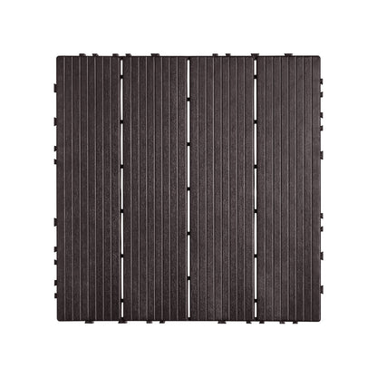 Interlocking Deck Tiles, 10 Pack,12"x12" 10 sq. ft Plastic Waterproof Outdoor Flooring All Weather Use, Patio V952-HDDBSL4TBTSZNBR2SV0
