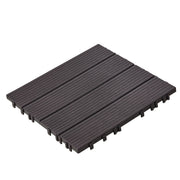 Interlocking Deck Tiles, 10 Pack,12"x12" 10 sq. ft Plastic Waterproof Outdoor Flooring All Weather Use, Patio V952-HDDBSL4TBTSZNBR2SV0