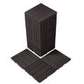 Interlocking Deck Tiles, 36 Pack,11.6"x11.6" 36 sq. ft Plastic Waterproof Outdoor Flooring All Weather Use, V952-HDDBSL4TBTSZO4PBXV0