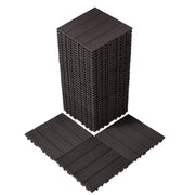 Interlocking Deck Tiles, 36 Pack,11.6"x11.6" 36 sq. ft Plastic Waterproof Outdoor Flooring All Weather Use, V952-HDDBSL4TBTSZO4PBXV0