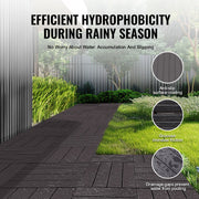 Interlocking Deck Tiles, 36 Pack,11.6"x11.6" 36 sq. ft Plastic Waterproof Outdoor Flooring All Weather Use, V952-HDDBSL4TBTSZO4PBXV0