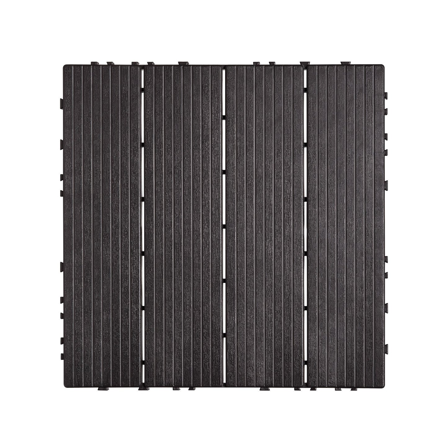 Interlocking Deck Tiles, 36 Pack,11.6"x11.6" 36 sq. ft Plastic Waterproof Outdoor Flooring All Weather Use, V952-HDDBSL4TBTSZO4PBXV0