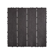 Interlocking Deck Tiles, 36 Pack,11.6"x11.6" 36 sq. ft Plastic Waterproof Outdoor Flooring All Weather Use, V952-HDDBSL4TBTSZO4PBXV0