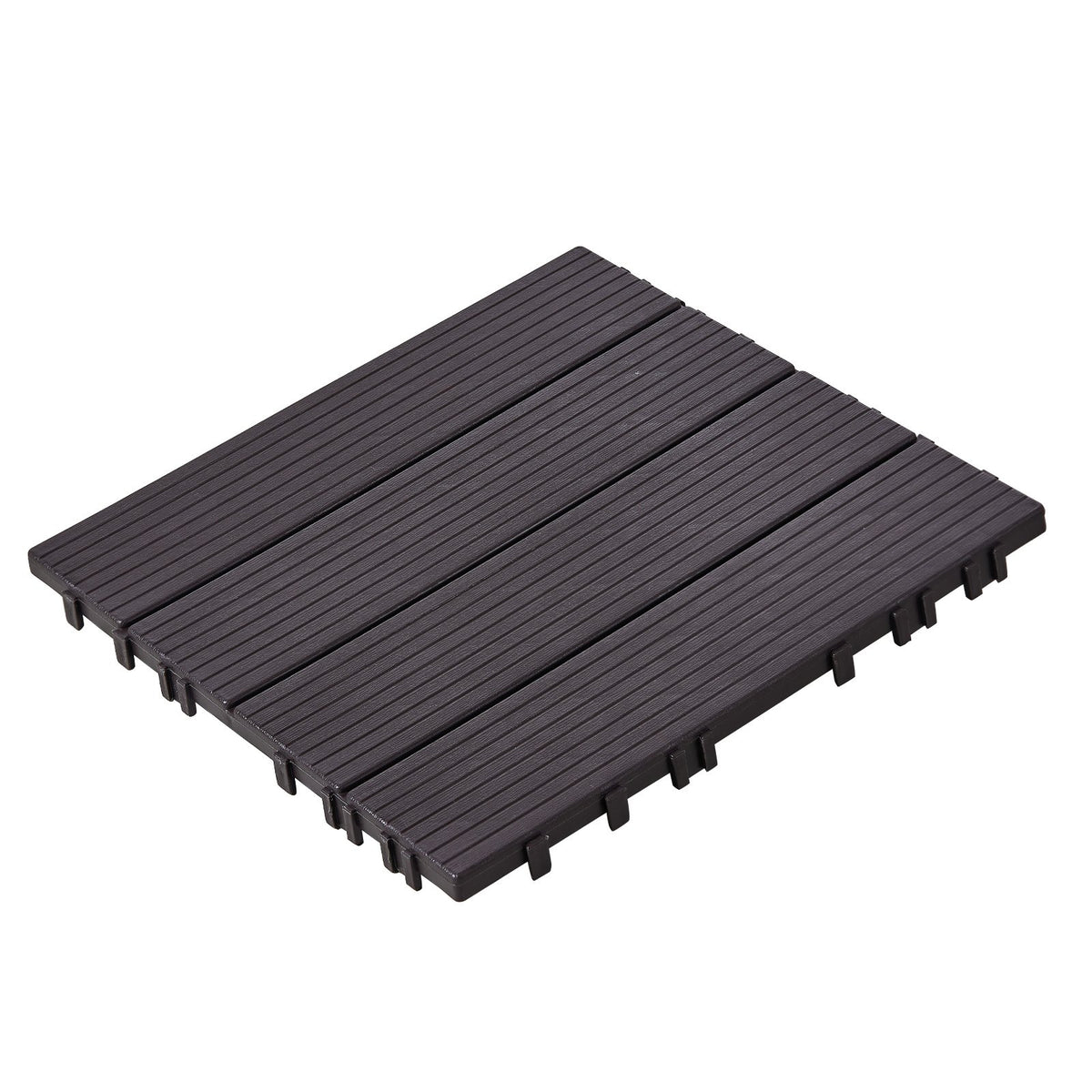 Interlocking Deck Tiles, 36 Pack,11.6"x11.6" 36 sq. ft Plastic Waterproof Outdoor Flooring All Weather Use, V952-HDDBSL4TBTSZO4PBXV0