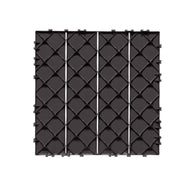 Interlocking Deck Tiles 54 Pack 12"x12" Waterproof for Porch Dark Brown V952-HDDBSL4TBTSZUY2L8V0