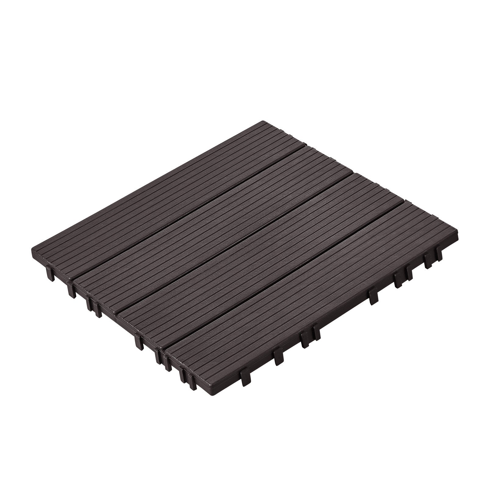 Interlocking Deck Tiles 54 Pack 12"x12" Waterproof for Porch Dark Brown V952-HDDBSL4TBTSZUY2L8V0