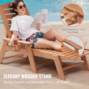 Chaise Lounge Chair, 181 kg Weight Capacity, 6 Positions Adjustable Patio Lounge Chair, Outdoor HDPE Lounge V952-HDPESLTYGDTYYCZAV001V0