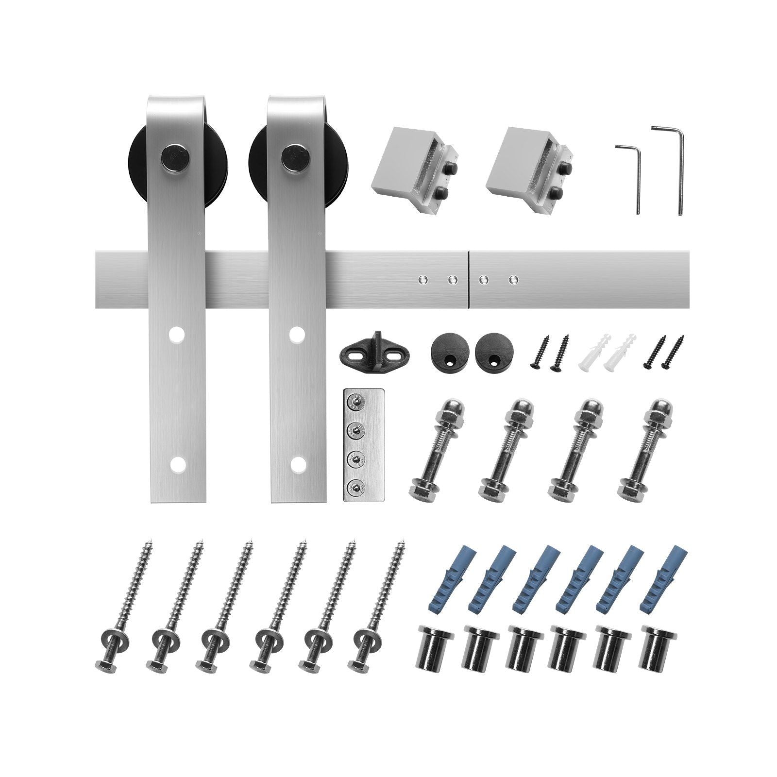 8FT Sliding Barn Door Hardware Kit, 330 LBS Weight Capacity, Compatible with 42 to 48 Inches Width & 1-3/8 to V952-HDSMDGDGDM2D9X4QD001V0