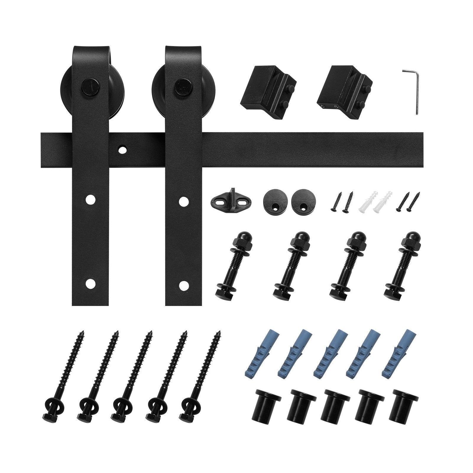 1500 mm Sliding Barn Door Hardware Kit for Single Sliding Barn Door Black V952-HDSMDGDGDM2DBQT76001V0