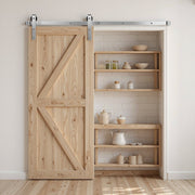5FT Sliding Barn Door Hardware Kit, 330 LBS Weight Capacity, Compatible with 30 Inches Max Width & 1-3/8 to V952-HDSMDGDGDM2DHV9QG001V0