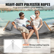 Double Quilted Fabric Hammock, 12 FT Double Hammock with Hardwood Spreader Bars, 2 Person Quilted Hammock V952-HFDCBDZJYZXCHF9R8V0