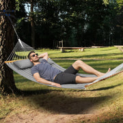 Double Quilted Fabric Hammock, 12 FT Double Hammock with Hardwood Spreader Bars, 2 Person Quilted Hammock V952-HFDCBDZJYZXCHF9R8V0