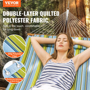Double Quilted Fabric Hammock, 12 FT Double Hammock with Hardwood Spreader Bars, 2 Person Quilted Hammock V952-HFDCBDZJYZXT01Q05V0