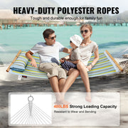 Double Quilted Fabric Hammock, 12 FT Double Hammock with Hardwood Spreader Bars, 2 Person Quilted Hammock V952-HFDCBDZJYZXT01Q05V0