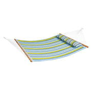 Double Quilted Fabric Hammock, 12 FT Double Hammock with Hardwood Spreader Bars, 2 Person Quilted Hammock V952-HFDCBDZJYZXT01Q05V0