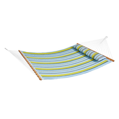 Double Quilted Fabric Hammock, 12 FT Double Hammock with Hardwood Spreader Bars, 2 Person Quilted Hammock V952-HFDCBDZJYZXT01Q05V0