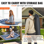 Double Quilted Fabric Hammock, 12 FT Double Hammock with Hardwood Spreader Bars, 2 Person Quilted Hammock V952-HFDCBDZJYZXT653QMV0