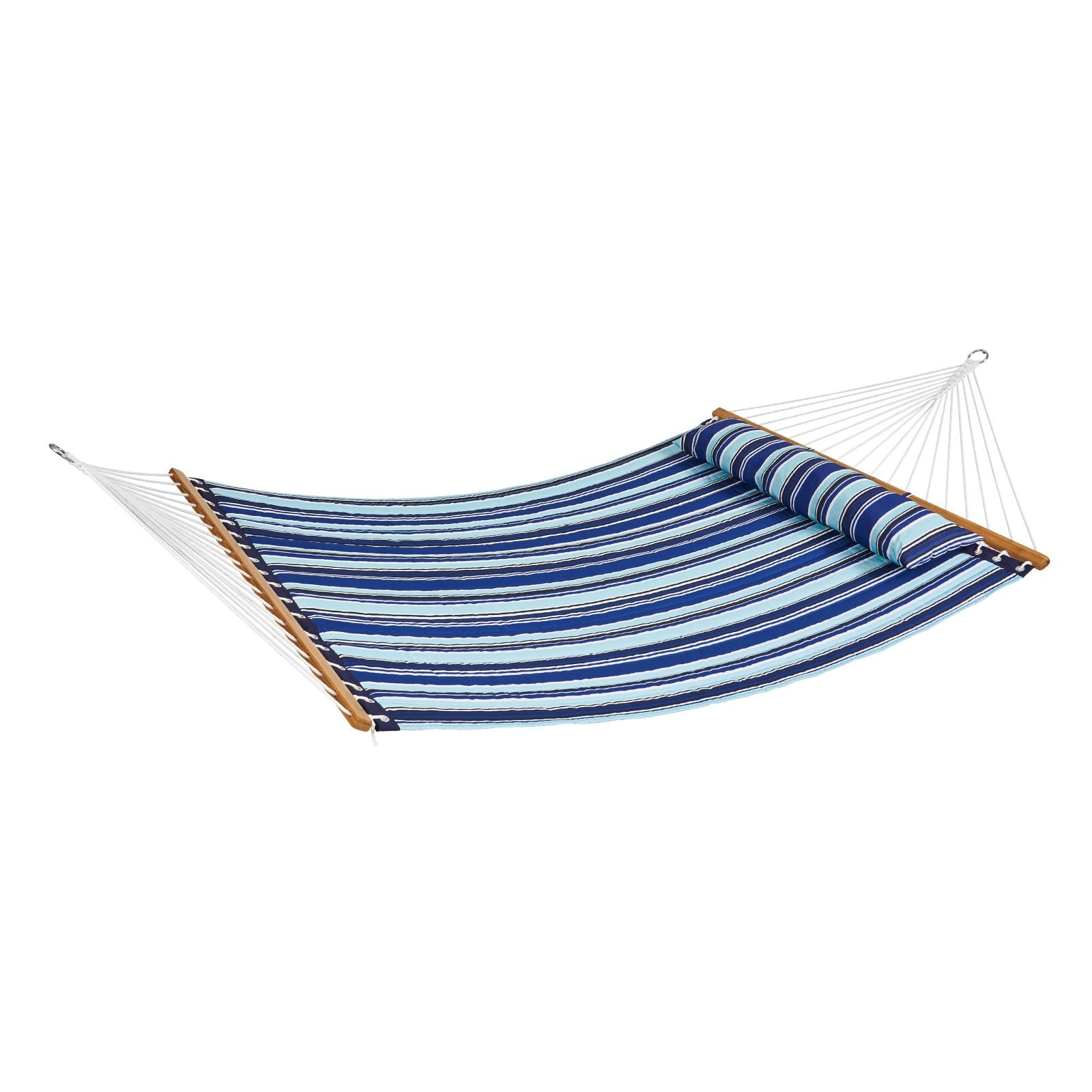 Double Quilted Fabric Hammock, 12 FT Double Hammock with Hardwood Spreader Bars, 2 Person Quilted Hammock V952-HFDCBDZJYZXT653QMV0