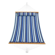 Double Quilted Fabric Hammock, 12 FT Double Hammock with Hardwood Spreader Bars, 2 Person Quilted Hammock V952-HFDCBDZJYZXT653QMV0