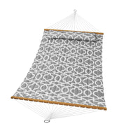 Double Quilted Fabric Hammock, 12 FT Double Hammock with Hardwood Spreader Bars, 2 Person Quilted Hammock V952-HFDCHBSXHWBD33J0JV0