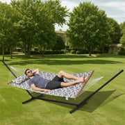 Two Person Hammock with Stand Included Heavy Duty 480lb Capacity, Double Hammock with 12 FT Steel Stand and V952-HFDCHBSXHWTXK34ZTV0