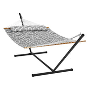 Two Person Hammock with Stand Included Heavy Duty 480lb Capacity, Double Hammock with 12 FT Steel Stand and V952-HFDCHBSXHWTXK34ZTV0