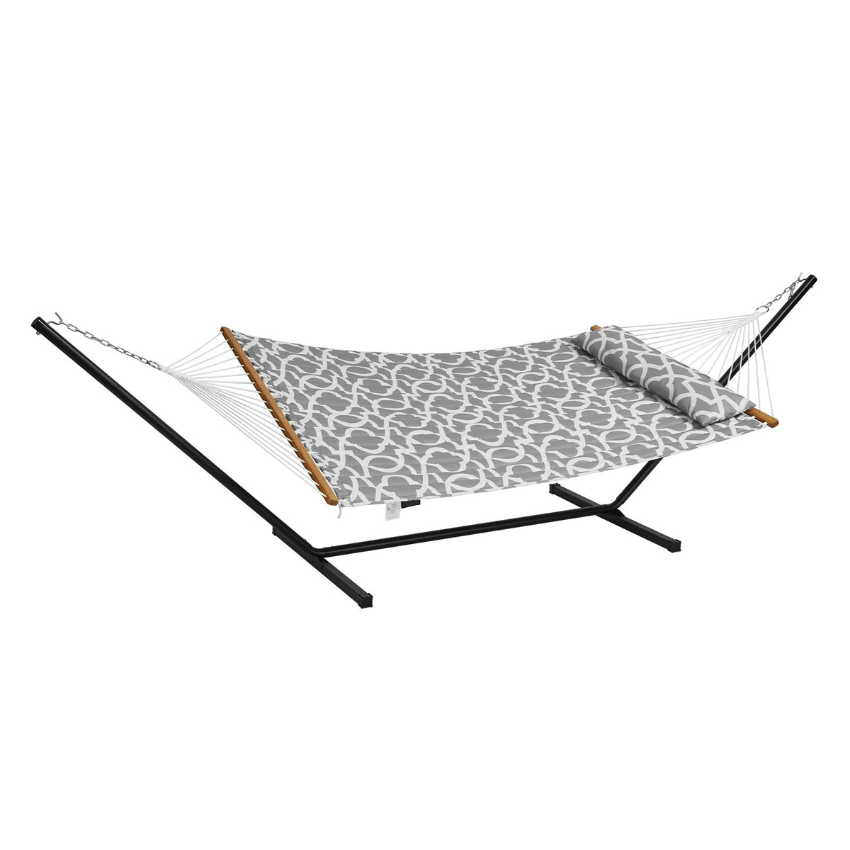 Two Person Hammock with Stand Included Heavy Duty 480lb Capacity, Double Hammock with 12 FT Steel Stand and V952-HFDCHBSXHWTXK34ZTV0