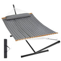 Double Quilted Fabric Hammock Two Person Hammock with Stand 480lb Capacity V952-HFDCHSCSTXYZG0K4NV0