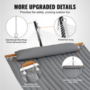 Double Quilted Fabric Hammock Two Person Hammock with Stand 480lb Capacity V952-HFDCHSCSTXYZG0K4NV0