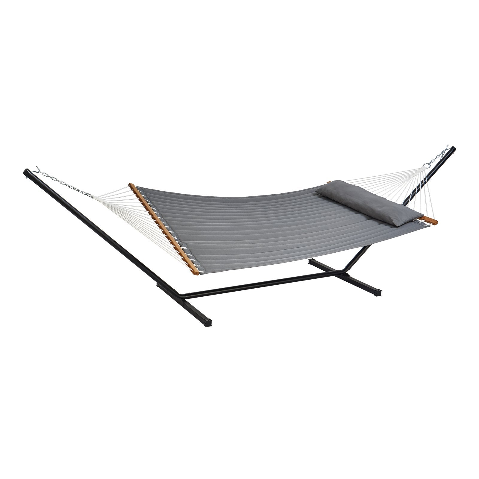 Double Quilted Fabric Hammock Two Person Hammock with Stand 480lb Capacity V952-HFDCHSCSTXYZG0K4NV0