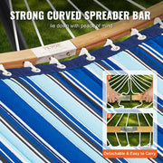Two Person Hammock with Stand Included, Double Hammock with Curved Spreader Bar and Detachable Pillow and V952-HFDCLBSTWTXHK0YP9V0