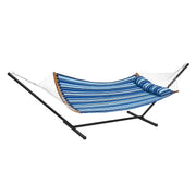 Two Person Hammock with Stand Included, Double Hammock with Curved Spreader Bar and Detachable Pillow and V952-HFDCLBSTWTXHK0YP9V0