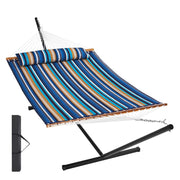 Double Quilted Fabric Hammock Two Person Hammock with Stand 480lb Capacity V952-HFDCLQSXTWTX79EXQV0