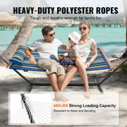 Double Quilted Fabric Hammock Two Person Hammock with Stand 480lb Capacity V952-HFDCLQSXTWTX79EXQV0