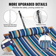 Double Quilted Fabric Hammock Two Person Hammock with Stand 480lb Capacity V952-HFDCLQSXTWTX79EXQV0