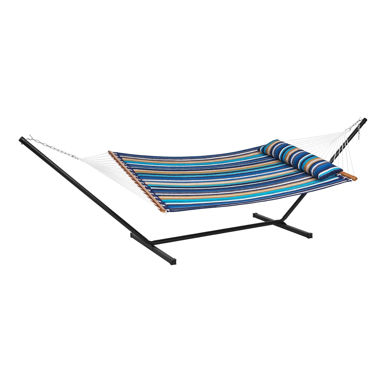Double Quilted Fabric Hammock Two Person Hammock with Stand 480lb Capacity V952-HFDCLQSXTWTX79EXQV0