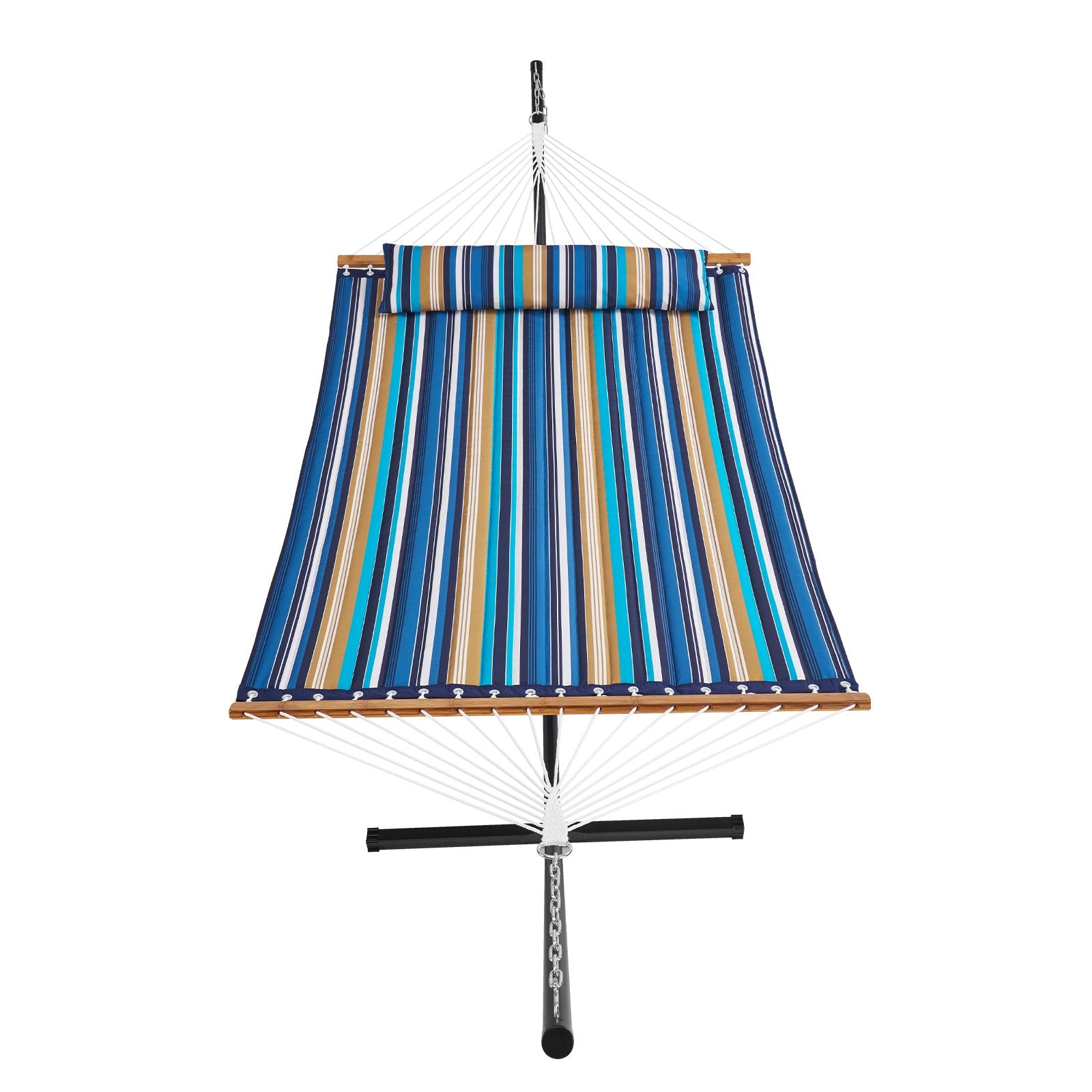 Double Quilted Fabric Hammock Two Person Hammock with Stand 480lb Capacity V952-HFDCLQSXTWTX79EXQV0
