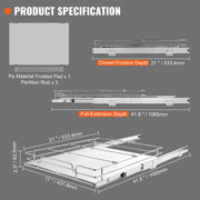 18.5"Wx21"Dx3.5"H Pull Out Cabinet Organizer, Heavy Duty Slide Out Pantry Shelves, Steel Roll Out Drawers, V952-HG117W21D315HVZFIV0