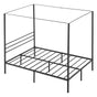 Full Size Canopy Bed Frame, Metal Canopy Bed with Four Posters Design, Heavy Duty Steel Slats Support, V952-HGCJSFGFULLHSXSHO001V0