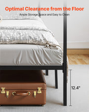 Full Size Canopy Bed Frame, Metal Canopy Bed with Four Posters Design, Heavy Duty Steel Slats Support, V952-HGCJSFGFULLHSXSHO001V0