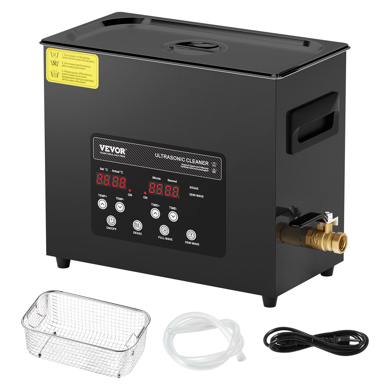 6L Ultra Sonic Cleaner, 180W Digital Ultrasonic Cleaning Machine with Gentle Mode & Upgraded Degassing, 40kHz V952-HGKCSBQXJ6LAHTSPMV3