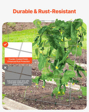 Cucumber Trellis for Climbing Plants, 35" x 55" Foldable Cucumber Trellis Set with Plant Clips, Metal Garden V952-HGPJTXCZAXJ3JGFLUV0