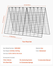 Cucumber Trellis for Climbing Plants, 35" x 55" Foldable Cucumber Trellis Set with Plant Clips, Metal Garden V952-HGPJTXCZAXJ3JGFLUV0