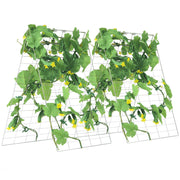 Cucumber Trellis for Climbing Plants, 35" x 55" Foldable Cucumber Trellis Set with Plant Clips, Metal Garden V952-HGPJTXCZAXJ3JGFLUV0