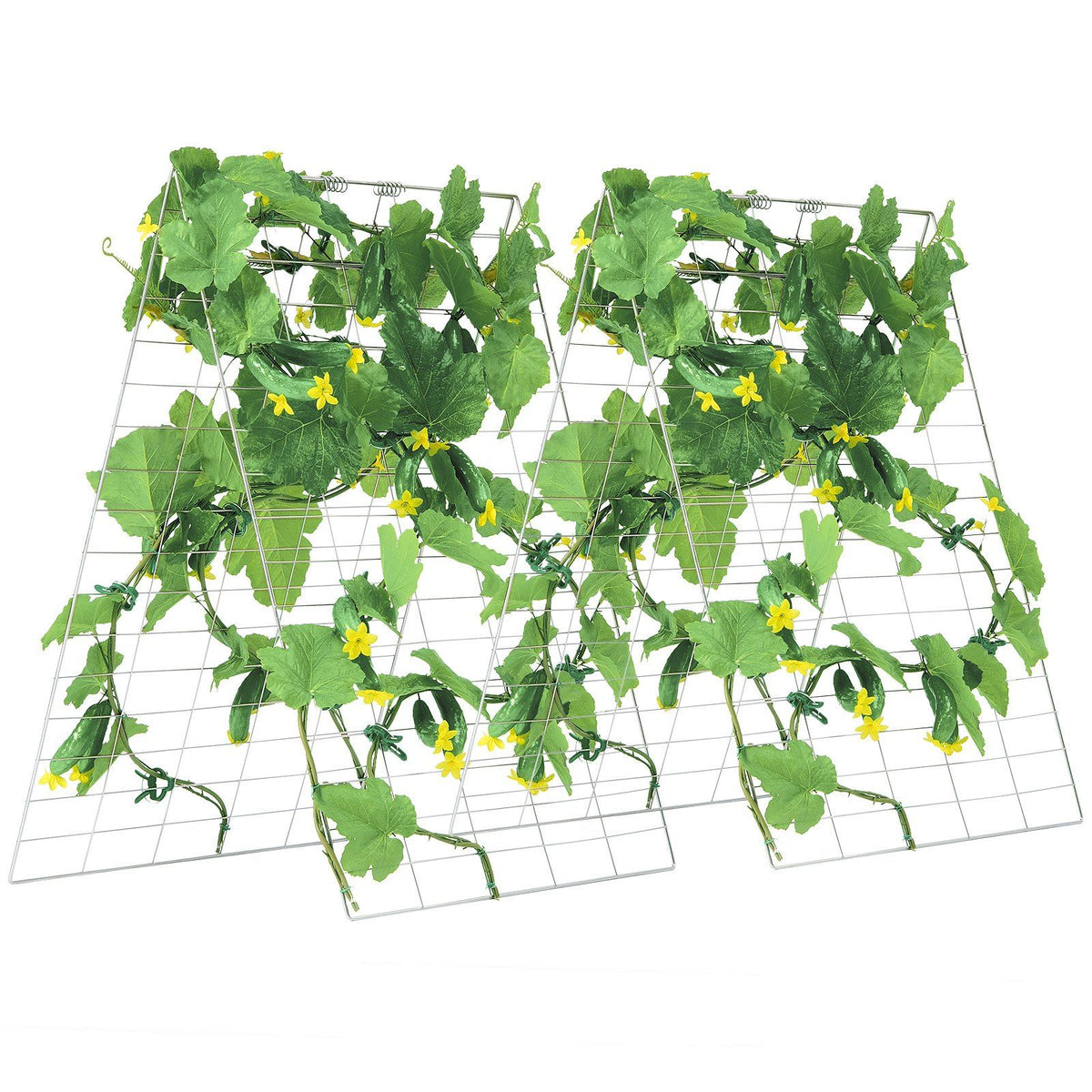 Cucumber Trellis for Climbing Plants, 35" x 55" Foldable Cucumber Trellis Set with Plant Clips, Metal Garden V952-HGPJTXCZAXJ3JGFLUV0